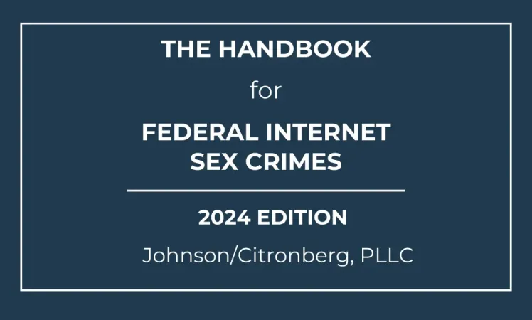 Handbook Cover for Treatise on Internet Sex Crimes